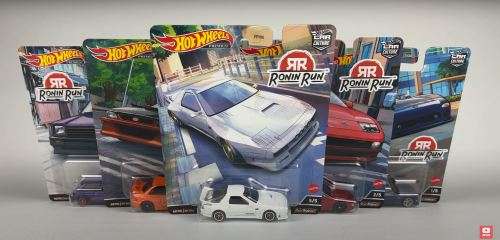 HOT WHEELS PREMIUM `RONIN RUN`  (SET OF 5 CARS)
