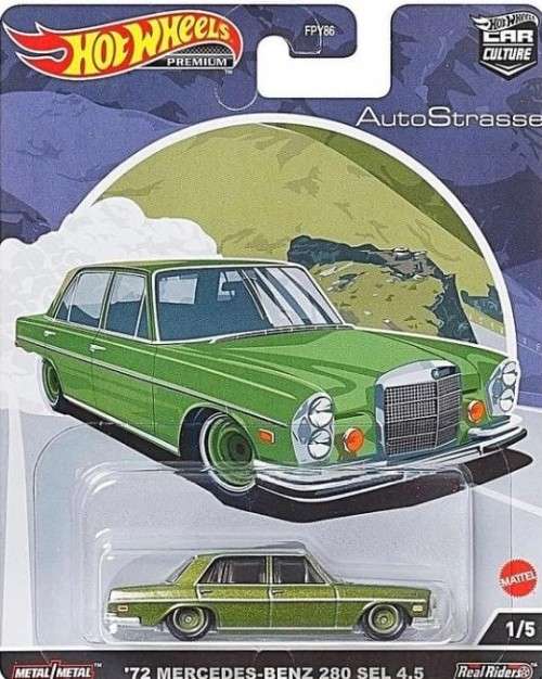 HOT WHEELS PREMIUM `AUTO STRASSE`1972 MERCEDES-BENZ 280 SEL 4.5