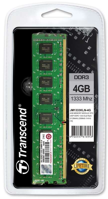 Transcend 4GB DDR3 1333 MHz Desktop Memory