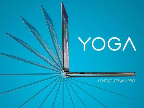 LENOVO YOGA  3 PRO - 13.3" - INTEL CORE M @ 2.6 GHZ - RESOLUTION 3200X1800  - 8 GB RAM-256 GB SSD