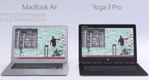 LENOVO YOGA  3 PRO - 13.3" - INTEL CORE M @ 2.6 GHZ - RESOLUTION 3200X1800  - 8 GB RAM-256 GB SSD