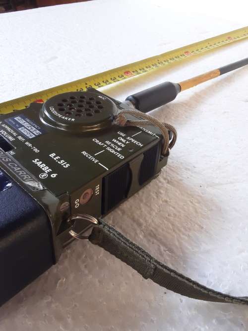 British RAF Pilot & Crew Survival Radio Type Sabre 6 With Original Battery - 100% Working Condition