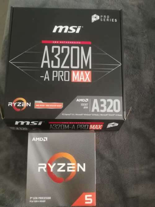 Gaming PC - GEForce GTX 1650 OC - AMD RYZEN 5 3600 - MSI A320M - A PRO MAX MOTHER BOARD