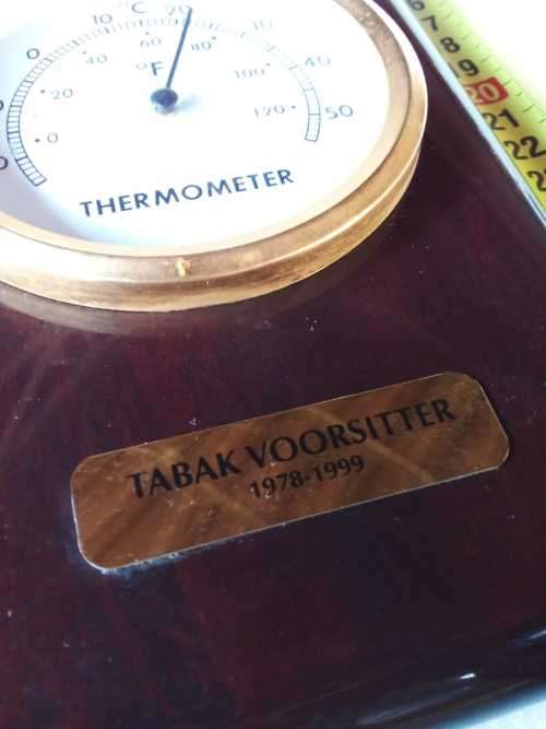 Thermometer - TABAK VOORSITTER 1978-1999