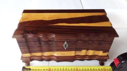 Wooden Jewelry Box made from Imboia and Yellow Wood - 5KG - AMAZING CONDITION