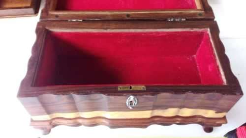 Wooden Jewelry Box made from Imboia and Yellow Wood - 5KG - AMAZING CONDITION