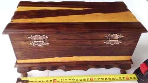 Wooden Jewelry Box made from Imboia and Yellow Wood - 5KG - AMAZING CONDITION