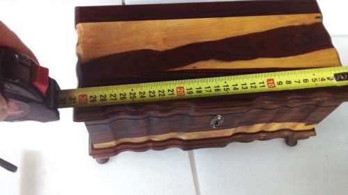Wooden Jewelry Box made from Imboia and Yellow Wood - 5KG - AMAZING CONDITION