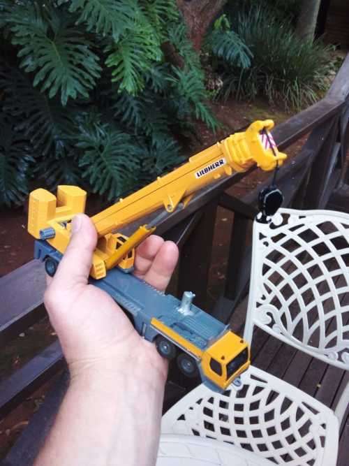 Siku 1886 - Liebherr LTM1400 Mobile Crane - Liebherr Yellow - H0 Scale 1:87 Die Cast Toy - 100% WORK