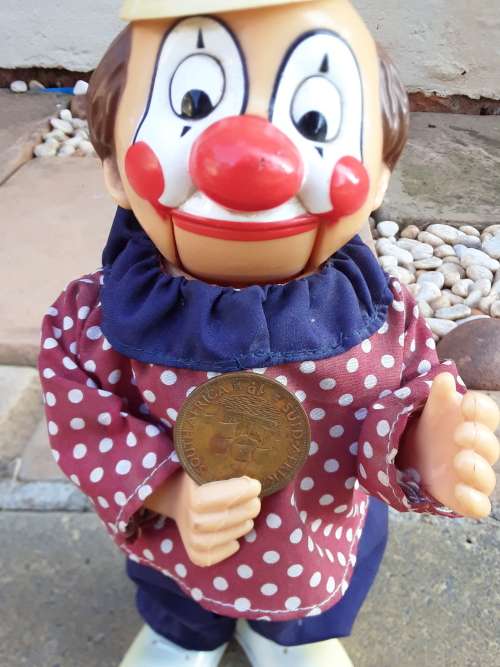 ALLIED BANK CLOWN MONEY BOX- 28 CM HEIGHT - 100% WORKING