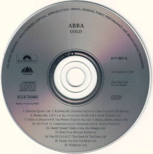 ABBA  - Gold (Greatest Hits) - UK CD