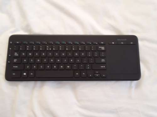 Microsoft Wireless All-In-One Media Keyboard,Black - Wireless Keyboard with Track Pad. USB Wireless