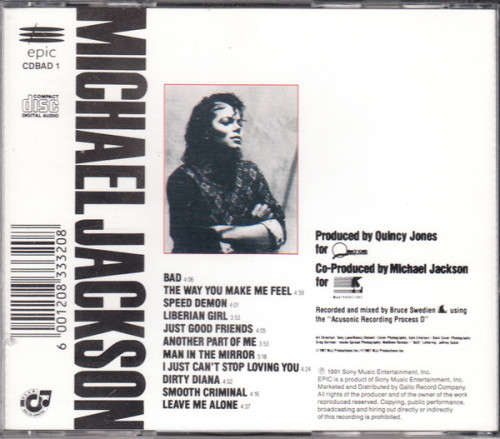 Michael Jackson  Bad - CD