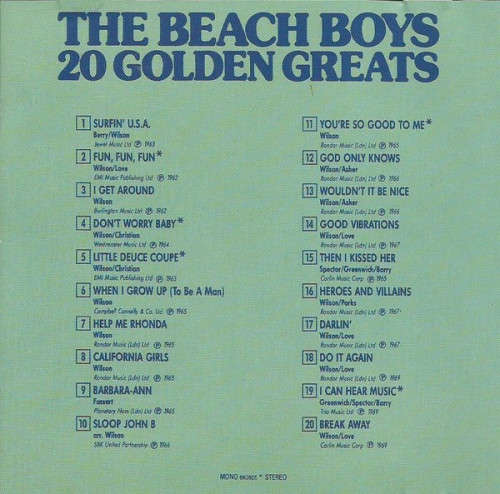 The Beach Boys  20 Golden Greats - CD - IMPORT