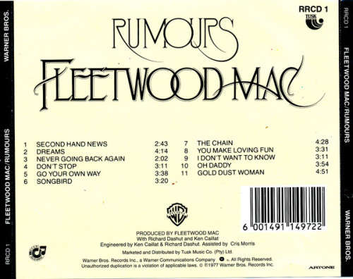 Fleetwood Mac - Rumours (CD, Album, RE)