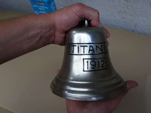 Titanic Bell (reproduction) - TIN PLATED WALL MOUNTED BRASS BELL