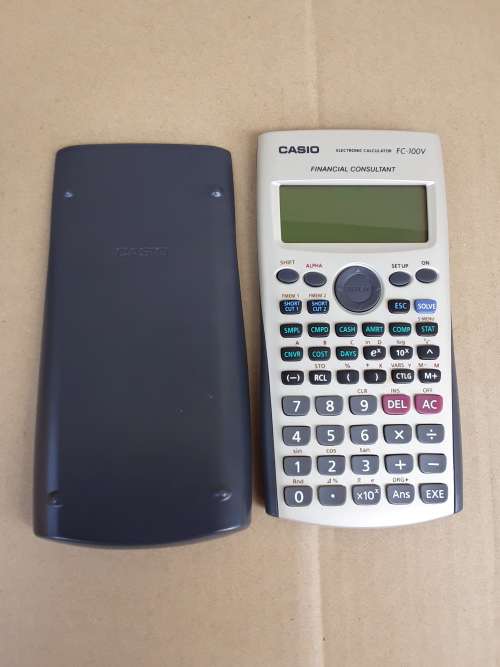 Casio FC-100V Genuine Financial Consultant Calculator - WITH CASE - 100% WORKING