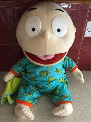 1998 Vintage 90s Rugrats Tommy Pickles LARGE 25` (63,5CM) Stuffed Plush Pajamas Mattel  VERY RARE