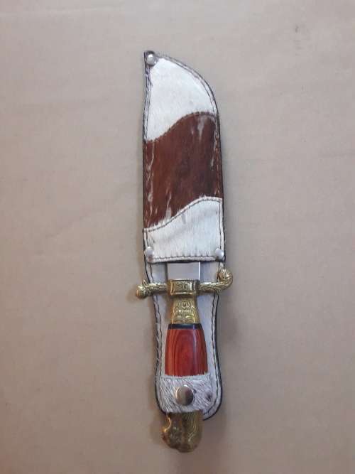 Vintage TRAMONTINA Brasil `INOX-STAINLESS` HUNTING KNIFE 26CM - Fixed Blade + SHEATH