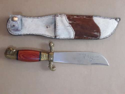 Vintage TRAMONTINA Brasil `INOX-STAINLESS` HUNTING KNIFE 26CM - Fixed Blade + SHEATH