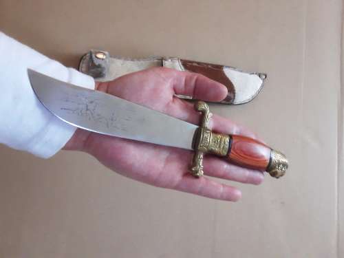 Vintage TRAMONTINA Brasil `INOX-STAINLESS` HUNTING KNIFE 26CM - Fixed Blade + SHEATH