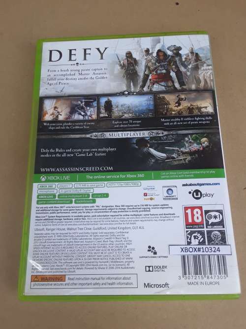 Assassin`s Creed IV Black Flag (Xbox 360) - MADE IN EUROPE - Refurbished  - 2 x Discs with Booklet