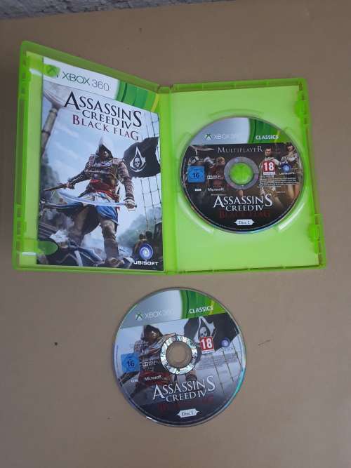 Assassin`s Creed IV Black Flag (Xbox 360) - MADE IN EUROPE - Refurbished  - 2 x Discs with Booklet