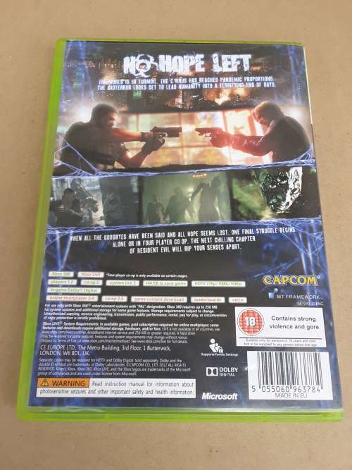 Xbox 360 Resident evil 6 - 2 x Discs - Made in EU - Like New with Booklet