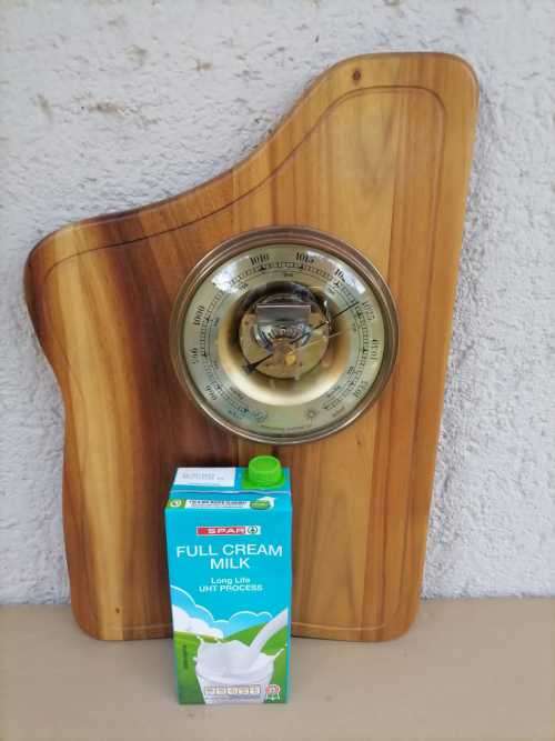 VINTAGE - PRACISIONS - Barometer west germany  - MADE FROM BRASS WITH OAK WOOD - 100% WORKING