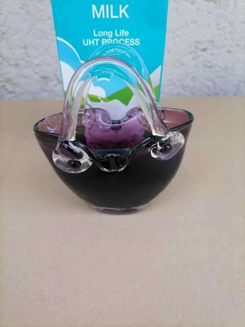 MARANO GLASS PURPLE PURSE AMAZING CONDITION