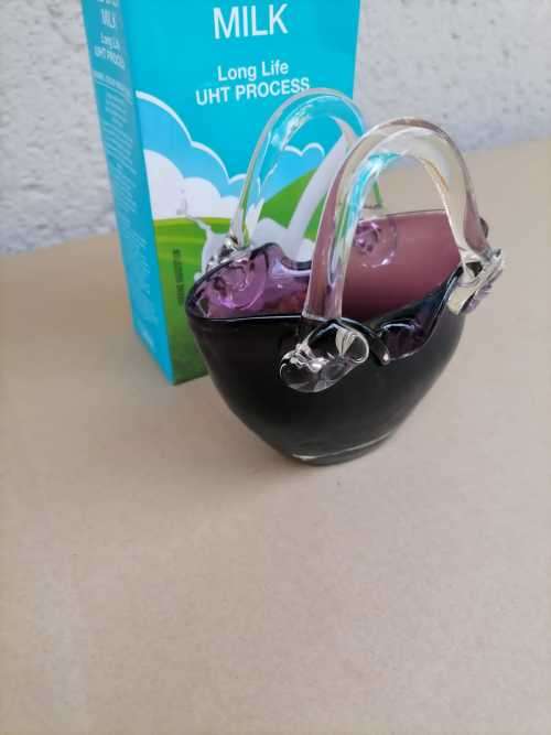 MARANO GLASS PURPLE PURSE AMAZING CONDITION