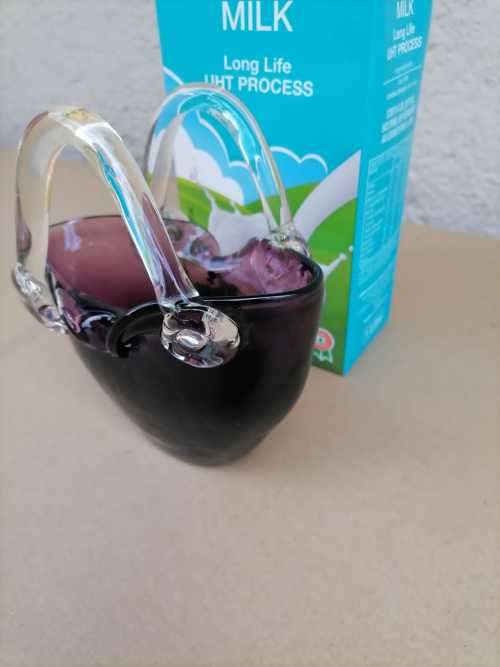 MARANO GLASS PURPLE PURSE AMAZING CONDITION