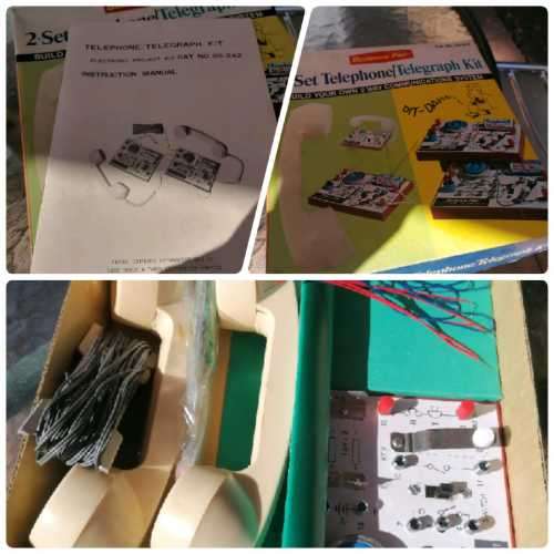 Science Fair 1971 - 2-Set Telephone/Telegraph Kit - CAT NO 28-242 - COMPLETE IN ORIGINAL BOX