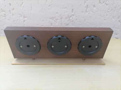 Huger Barometer west germany 3 in 1 desktop - PRACISIONS - RELATIVE HYGRO - C - 27 CM x 11CM