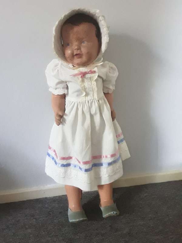 Vintage Large jointed wooden doll