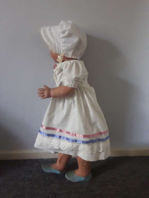 Vintage Large jointed wooden doll