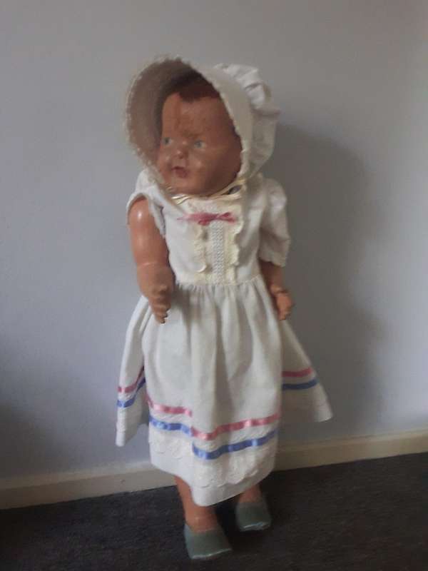 Vintage Large jointed wooden doll