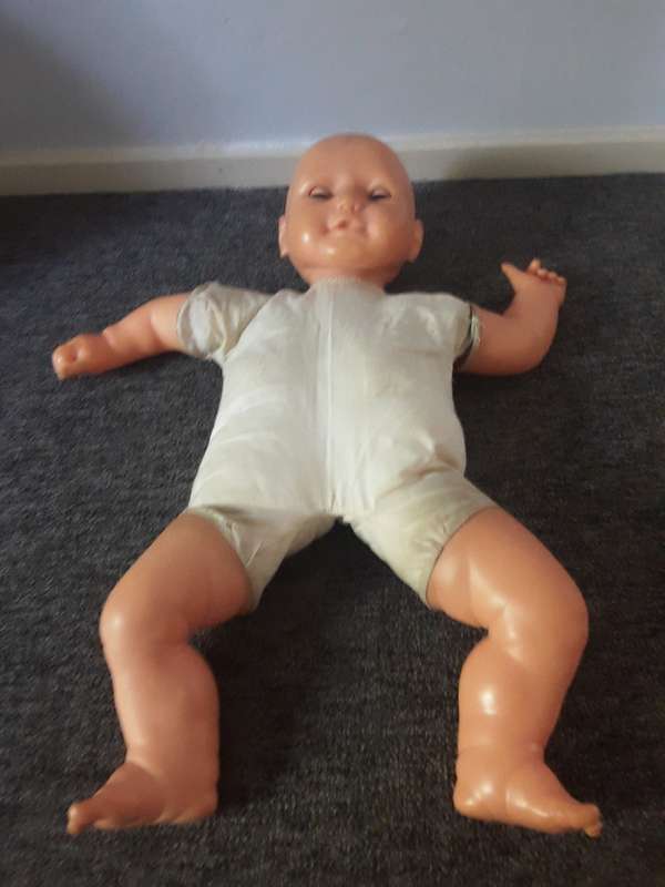 1980 life size doll material body and plastic