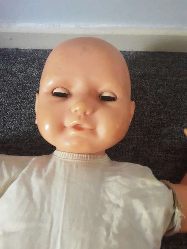 1980 life size doll material body and plastic