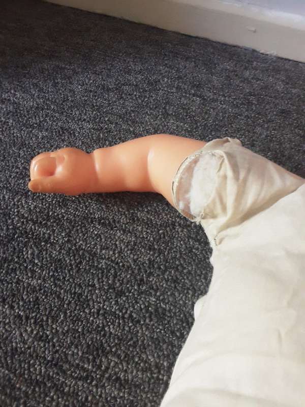 1980 life size doll material body and plastic