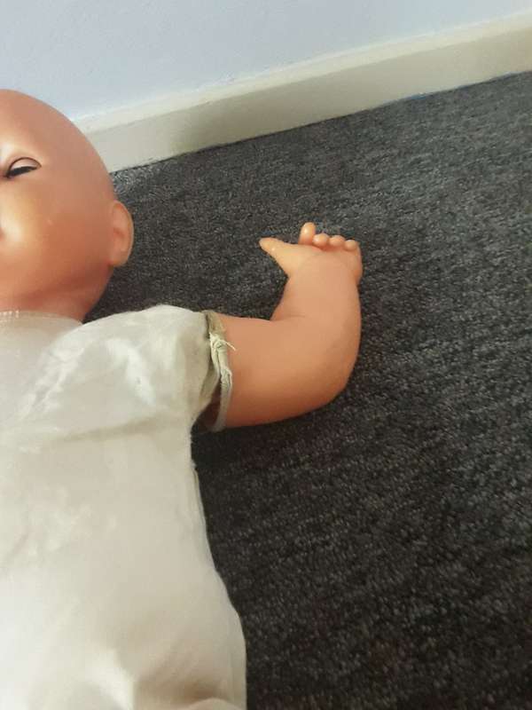 1980 life size doll material body and plastic