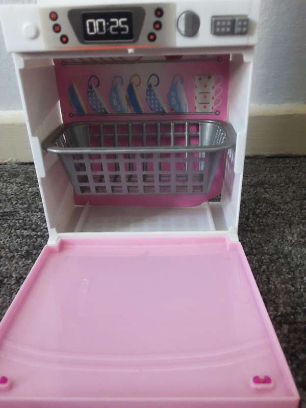 2 x Girls Kitchen Cabinets Toys, Grocery Cupboards, Microwave, Stove, Washing machine