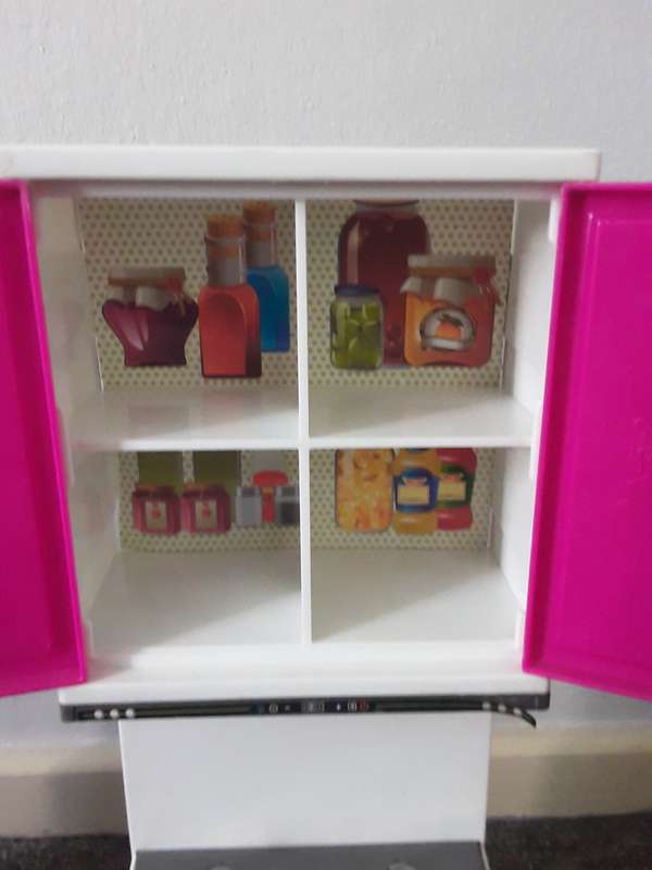 2 x Girls Kitchen Cabinets Toys, Grocery Cupboards, Microwave, Stove, Washing machine