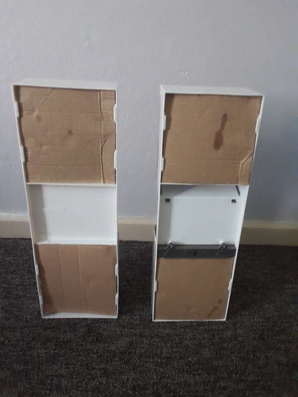 2 x Girls Kitchen Cabinets Toys, Grocery Cupboards, Microwave, Stove, Washing machine