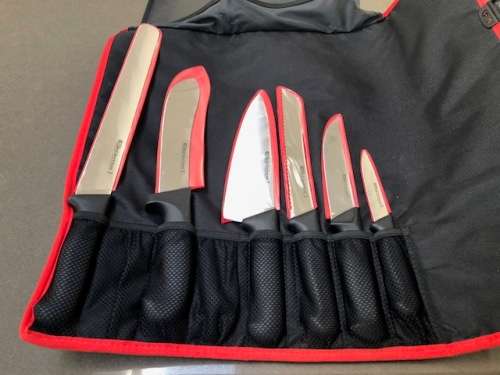 Grunter Professional Stainless Steel Set (6 Piece) Knife with Roll Bag