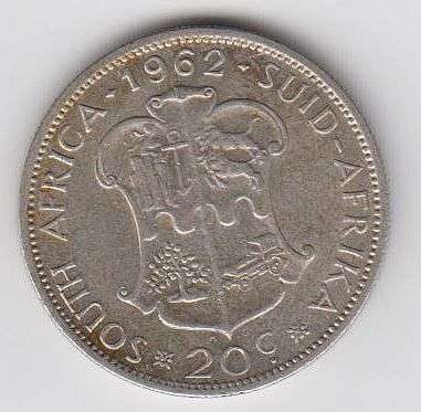 1962 RSA OLD 20c PIECE AS PER SCAN SILVER