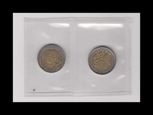 NELSON MANDELA AND SARB 90TH BIRTHDAY CELEBRATION R5 COINS VF CONDITION