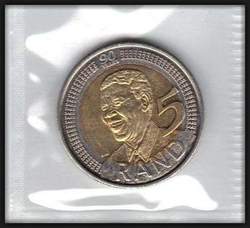 NELSON MANDELA 90TH BIRTHDAY CELEBRATION COIN - VF CONDITION