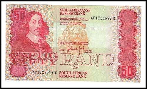 GPC DE KOCK OLD R50 NOTE AP AFR/ENG VF CONDITION
