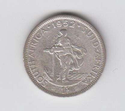 1952 SHILLING OF THE UNION OF SA - SILVER